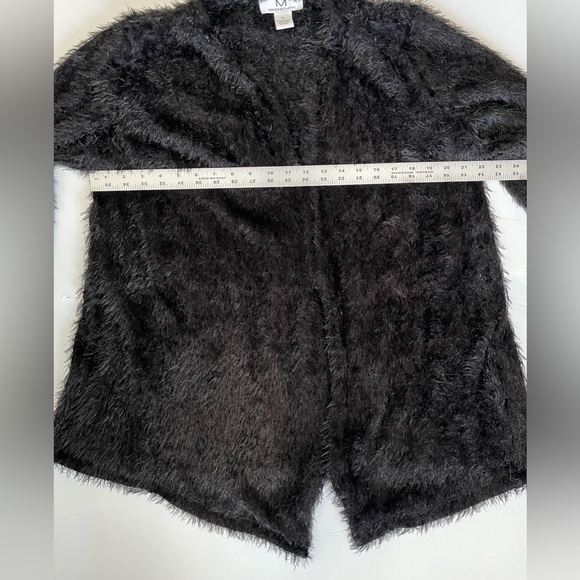 Magaschoni Black Open Front Cardigan
Soft Fuzzy Eyelash Fringe Sweater Women XL - Picture 10 of 11
